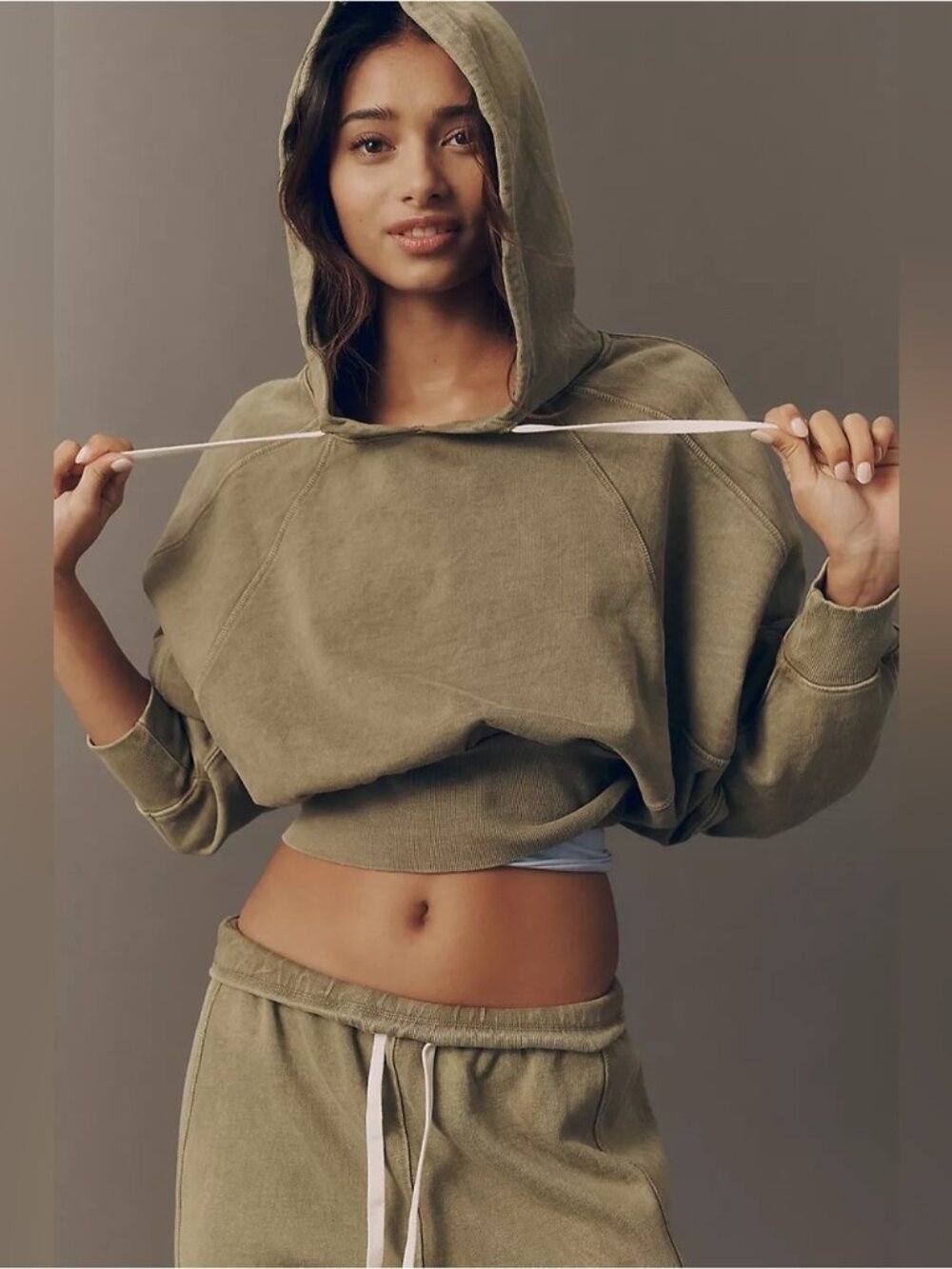 NWT Size S - Daily Practice Washed to Shore 100% Cotton Cropped Sweatshirt